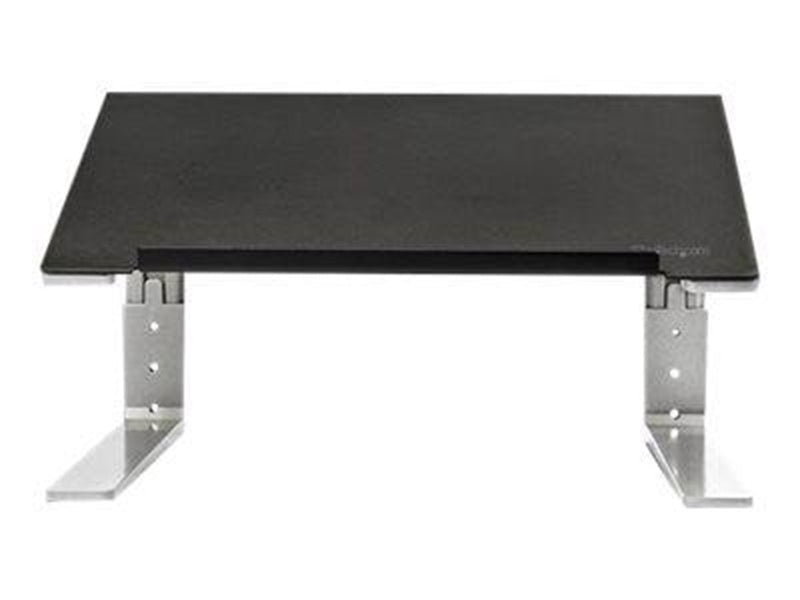StarTech.com Adjustable Laptop Stand - Heavy Duty Steel & Aluminum - 3 Height Settings - Tilted - Ergonomic Laptop Riser for Des