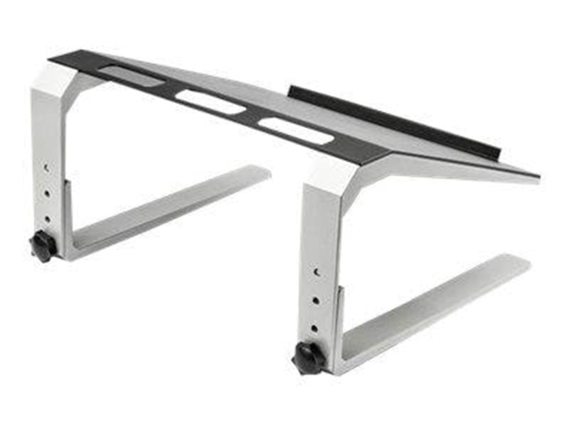 StarTech.com Adjustable Laptop Stand - Heavy Duty Steel & Aluminum - 3 Height Settings - Tilted - Ergonomic Laptop Riser for Des