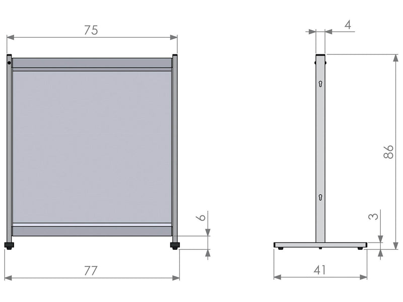 Nobo Borddeler PVC Medium 77x86cm