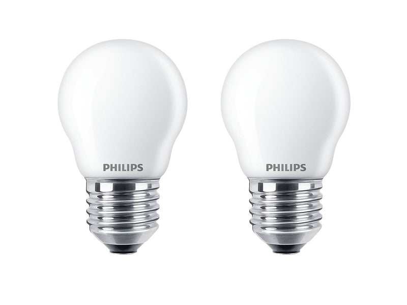 Philips LED-Lampe Classic Candle 4,3W/827 (40W) Frosted 2-pack E27