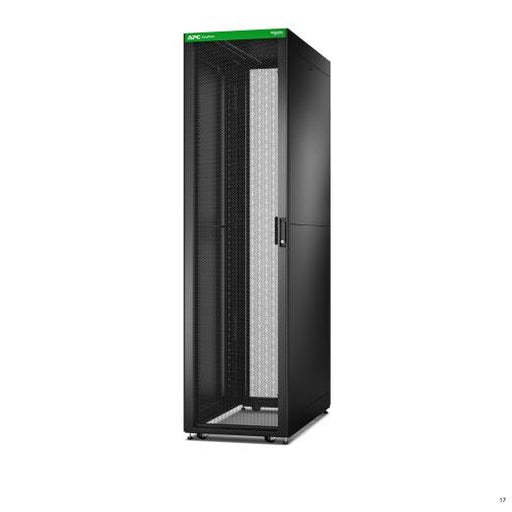 APC Easy Rack 600mm/48HE/1200mm mit Dach, Seitenwand, Rollen, Füßen und 4 Halterungen, ohne Boden, schwarz (ER6822)