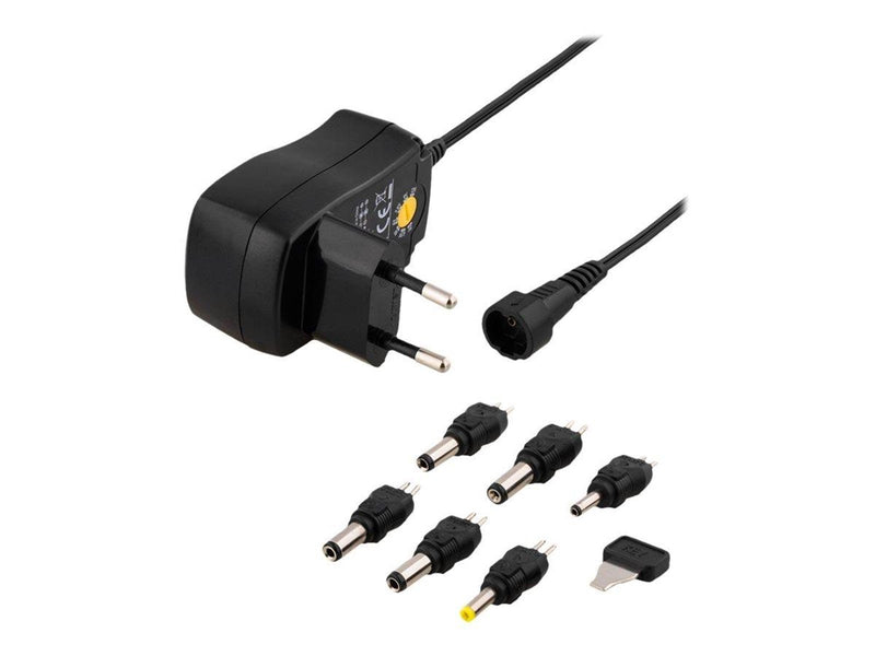 Deltaco strømadapter 230V til 3-12V DC 600mAh uds