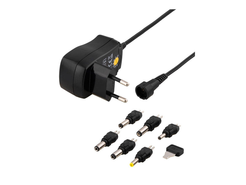 Deltaco strømadapter 230V til 3-12V DC 600mAh uds