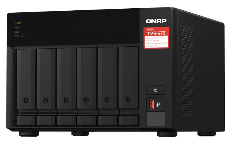 QNAP TurboVideoStation TVS-675-8G 6 Einschübe NAS-Server Leergehäuse (TVS-675-8G)