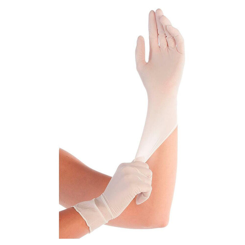 HYGOSTAR unisex Einmalhandschuhe ELASTIC weiß Größe L - 100 Stück