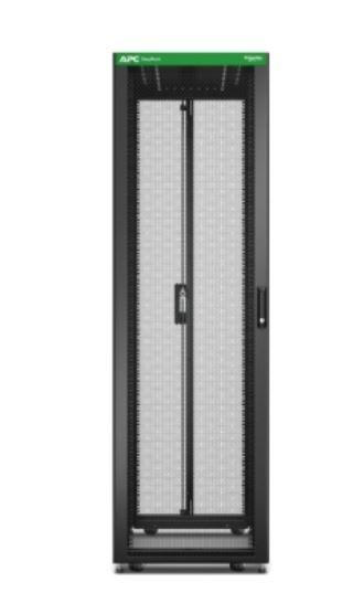 APC Easy Rack 600mm/48HE/1200mm mit Dach, Rollen, Füßen und 4 Halterungen, ohne Boden, ohne Seitenwand, schwarz