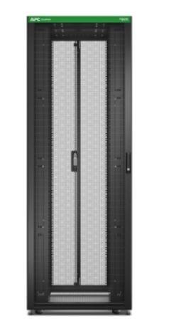 APC Easy Rack 800mm/48HE/1000mm, mit Dach, Rollen, Füßen und 4 Halterungen, ohne Seitenteile, Boden, schwarz