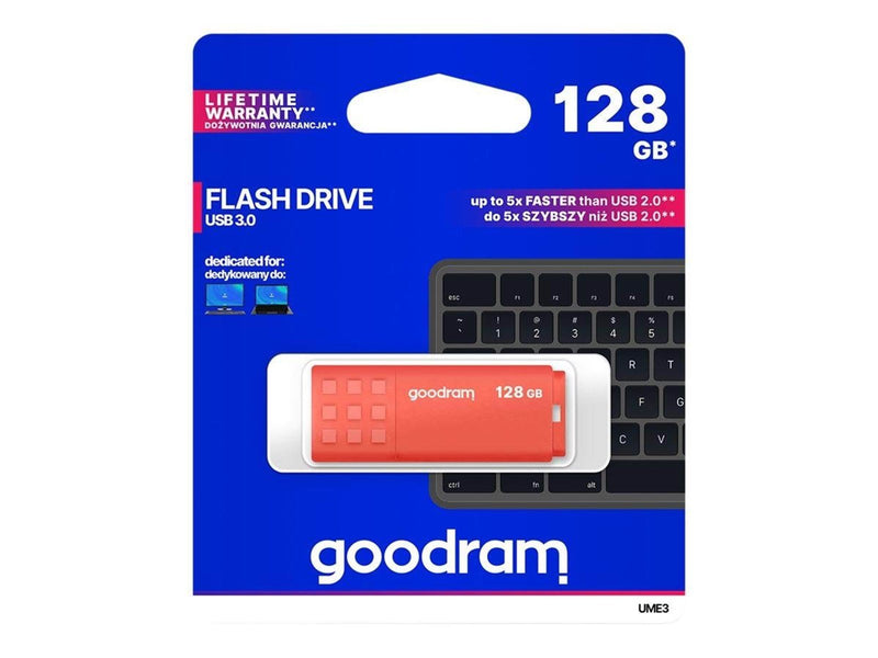 GOODRAM memory USB UME3 128GB USB 3.0 Orange - 128GB - USB-Stick