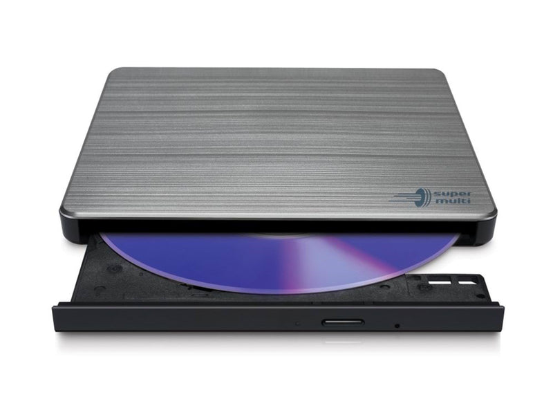 Hitachi - LG GP60NS60 Slim Portable DVD-Writer - DVD-RW (Brenner) - USB 2.0 - Silber