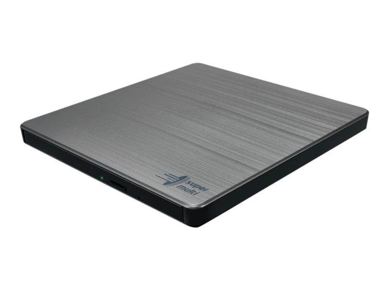 Hitachi - LG GP60NS60 Slim Portable DVD-Writer - DVD-RW (Brenner) - USB 2.0 - Silber