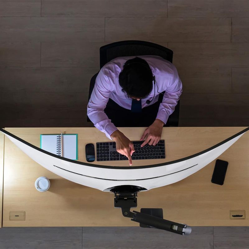 Ergotron HX Monitor Arm mit HD-Gelenk Tischhalterung mit CF-Technologie für 124,46 cm (49') Curved Monitore