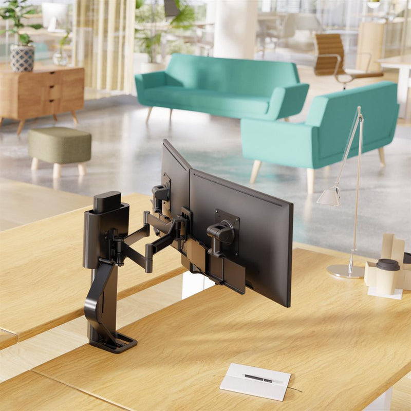 Ergotron TRACE Dual Monitorhalterung mit Constant Force Technologie für zwei Monitore bis 68,58 cm (27')