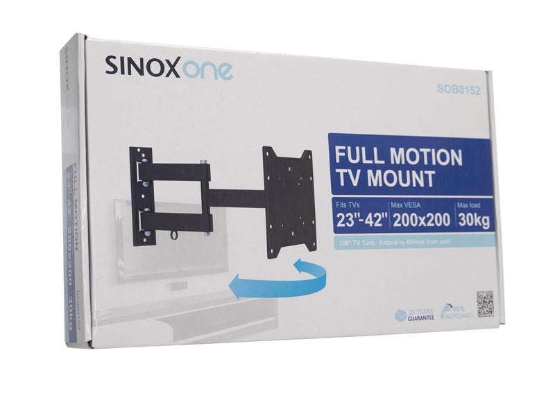 Sinox  One TV Wall Mount. 23"-42". Black