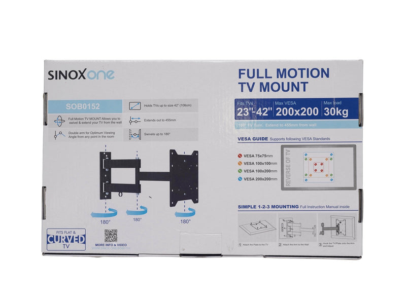 Sinox  One TV Wall Mount. 23"-42". Black