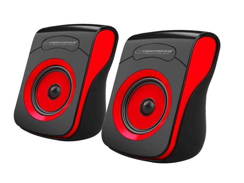 Esperanza Glosniki 2.0 USB FLAMENCO czarno-czerwone