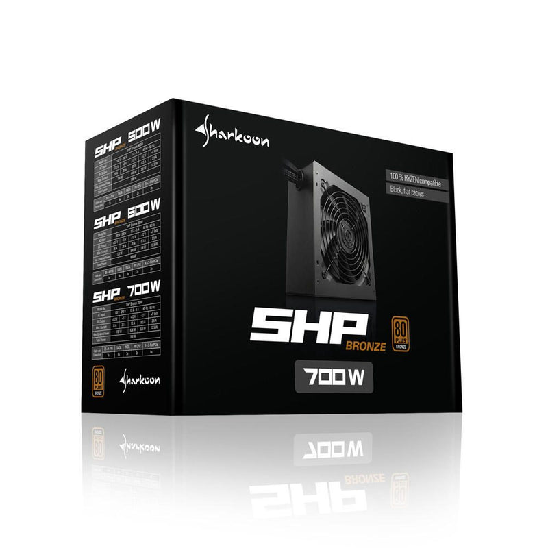 Sharkoon Netzteil SHP Bronze 700W RYZEN Compatible 120mm Low-Noise Fan 80 PLUS Bronze