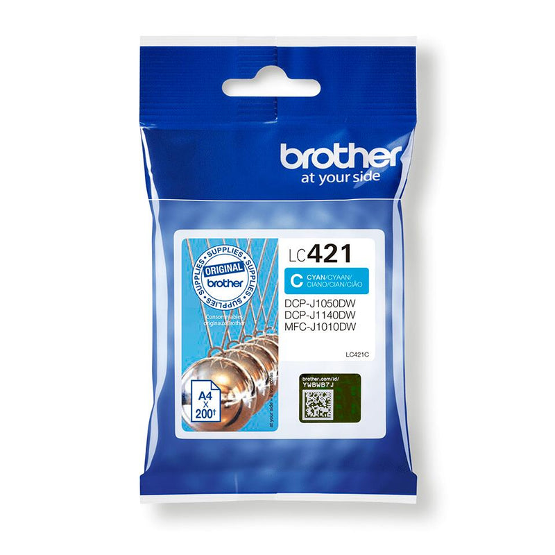 Brother Original LC-421C Druckerpatrone cyan 200 Seiten (LC421C)