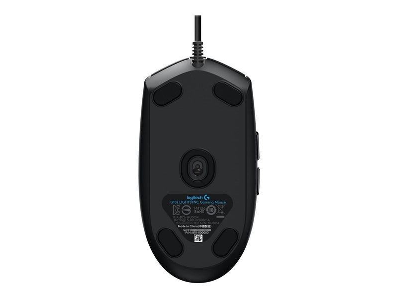Logitech G102 LIGHTSYNC - Black - Gaming Maus (Schwarz mit RGB)