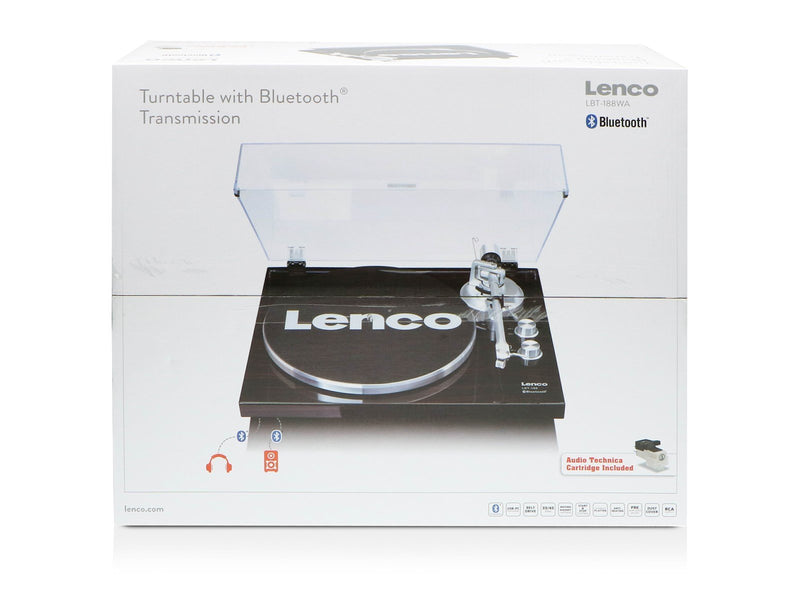 Lenco LBT-188WA - Record Player with Bluetooth® transmission wood - Walnut - Plattenspieler Schwarz
