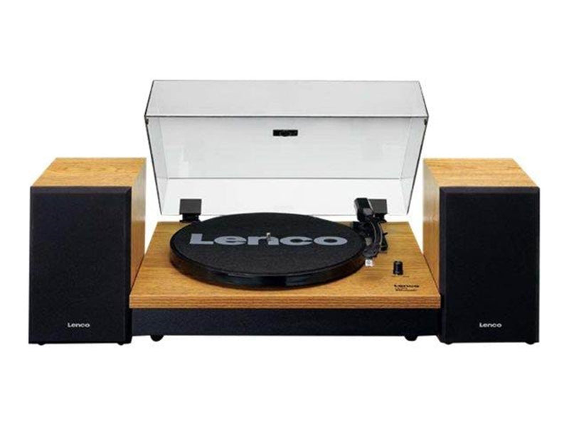 Lenco LS-300WD - Record Player with Bluetooth® and two separate speakers - Wood - Plattenspieler Braun