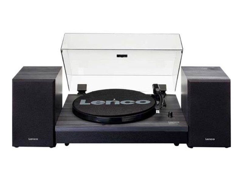 Lenco LS-300WD - Record Player with Bluetooth® and two separate speakers - Black - Plattenspieler Schwarz