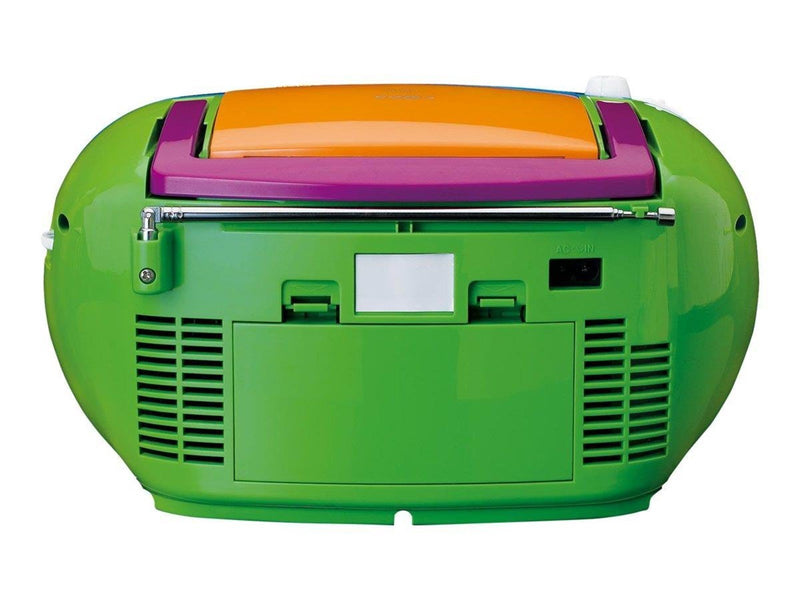 Lenco SCD-971 - Portable FM radio CD/Cassette player - Multi colour - FM - Stereo