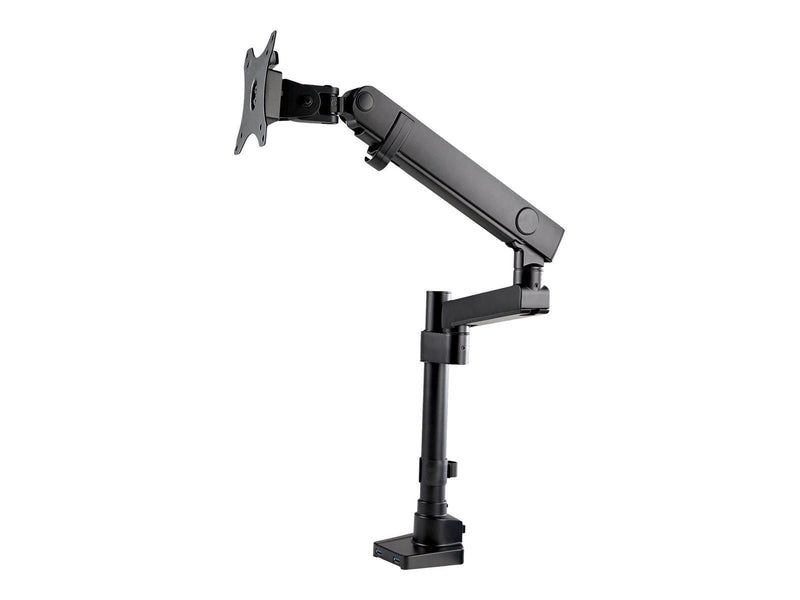 StarTech.com Desk Mount Monitor Arm with 2x USB 3.0 ports - Full Motion Single Monitor Pole Mount up to 34" VESA Display - C-Cla