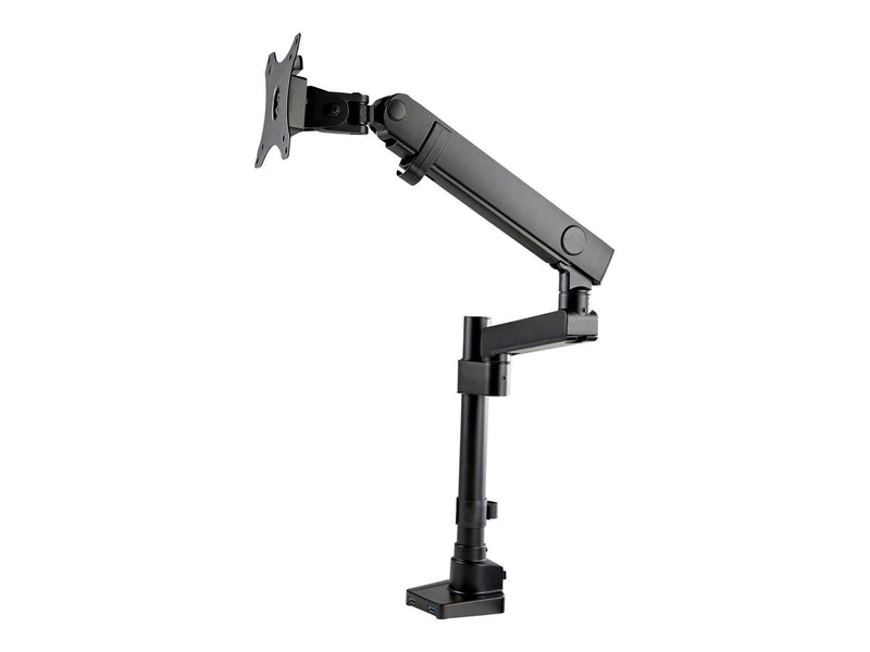 StarTech.com Desk Mount Monitor Arm with 2x USB 3.0 ports - Full Motion Single Monitor Pole Mount up to 34" VESA Display - C-Cla