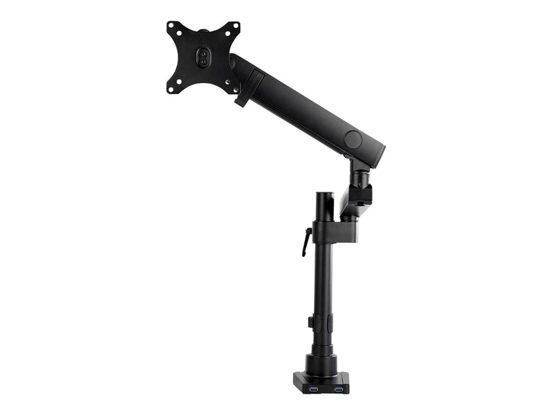 StarTech.com Desk Mount Monitor Arm with 2x USB 3.0 ports - Full Motion Single Monitor Pole Mount up to 34" VESA Display - C-Cla