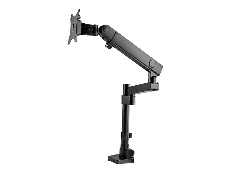 StarTech.com Desk Mount Monitor Arm with 2x USB 3.0 ports - Full Motion Single Monitor Pole Mount up to 34" VESA Display - C-Cla