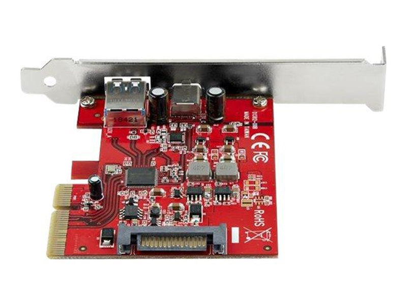 StarTech.com 2-Port 10Gbps USB-A & USB-C PCIe Card Adapter - USB 3.1 Gen 2 PCI Express Expansion Add-On Card - Windows macOS Lin