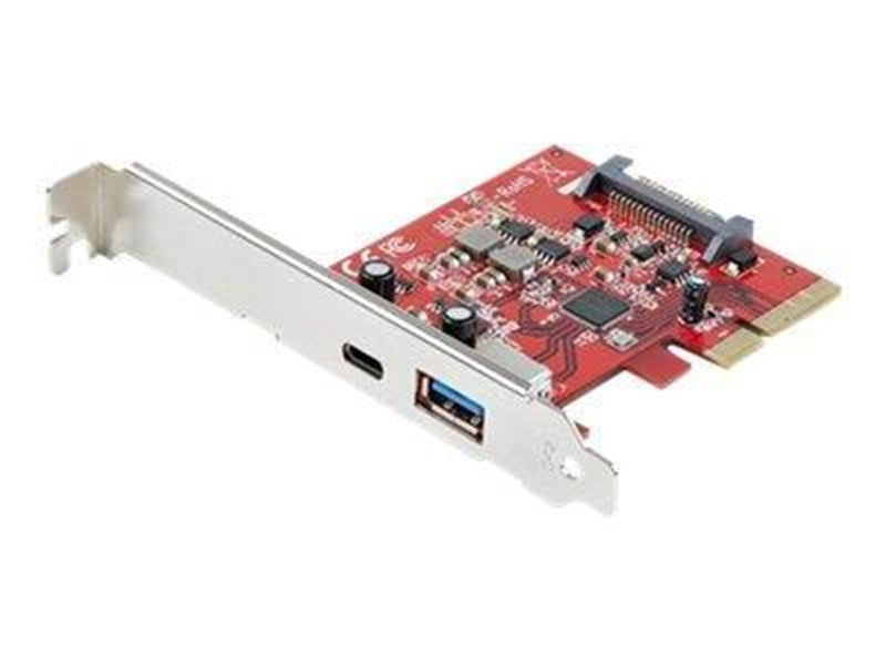 StarTech.com 2-Port 10Gbps USB-A & USB-C PCIe Card Adapter - USB 3.1 Gen 2 PCI Express Expansion Add-On Card - Windows macOS Lin