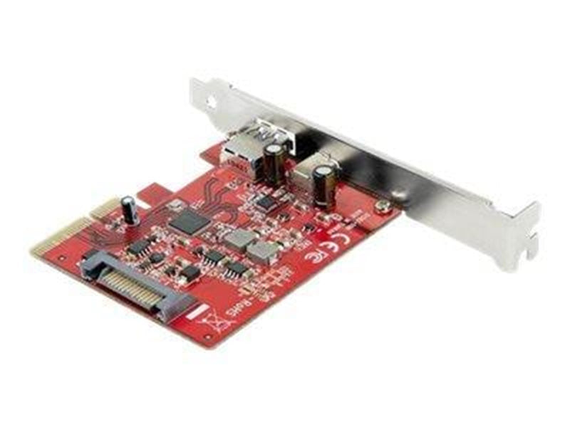 StarTech.com 2-Port 10Gbps USB-A & USB-C PCIe Card Adapter - USB 3.1 Gen 2 PCI Express Expansion Add-On Card - Windows macOS Lin