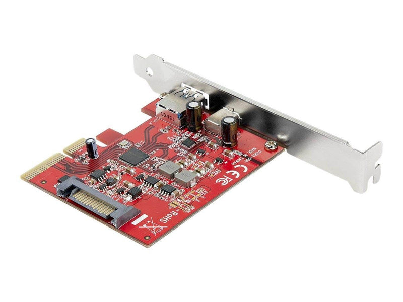 StarTech.com 2-Port 10Gbps USB-A & USB-C PCIe Card Adapter - USB 3.1 Gen 2 PCI Express Expansion Add-On Card - Windows macOS Lin