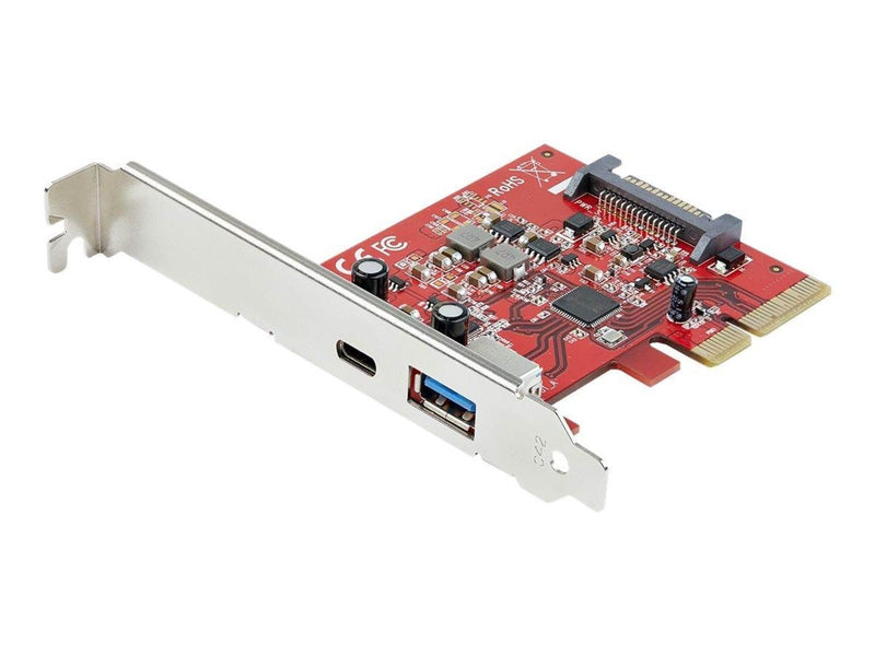 StarTech.com 2-Port 10Gbps USB-A & USB-C PCIe Card Adapter - USB 3.1 Gen 2 PCI Express Expansion Add-On Card - Windows macOS Lin