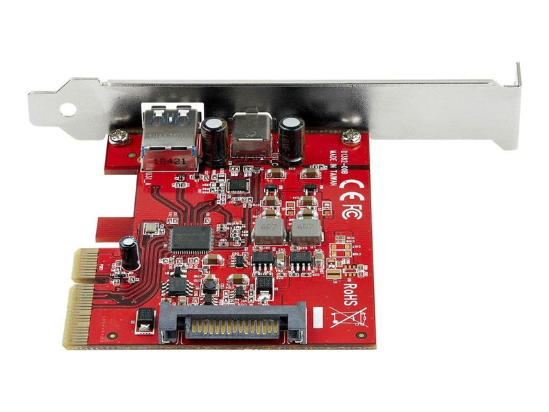 StarTech.com 2-Port 10Gbps USB-A & USB-C PCIe Card Adapter - USB 3.1 Gen 2 PCI Express Expansion Add-On Card - Windows macOS Lin