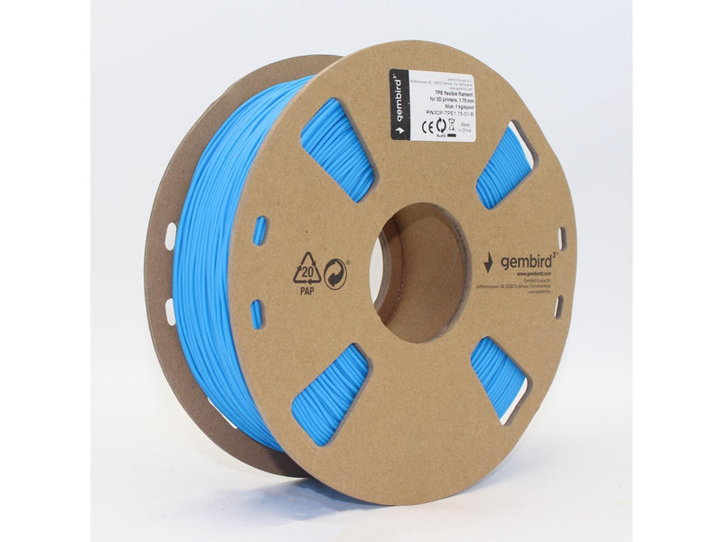 Gembird TPE-Filament - Blue - 1.75mm ø - 1 kg