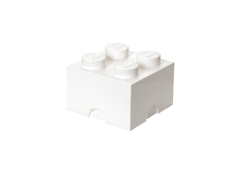 LEGO Aufbewahrungsstein, 4 Noppen, weiß