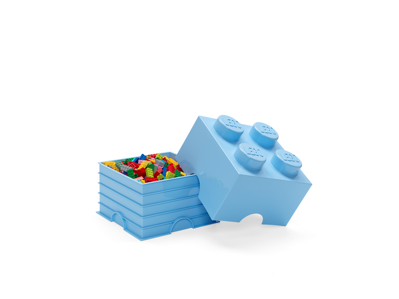 LEGO Aufbewahrungsstein, 4 Noppen, hell blau