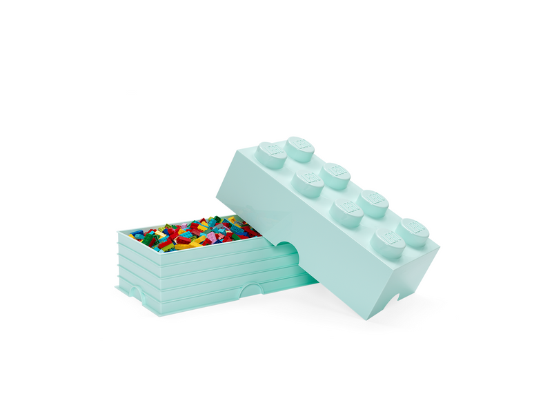 LEGO Aufbewahrungsstein, 8 Noppen, mintgrün