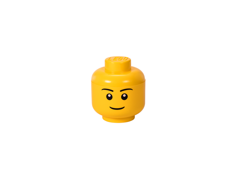 LEGO Aufbewahrungskopf Klein,  Gelb, Junge