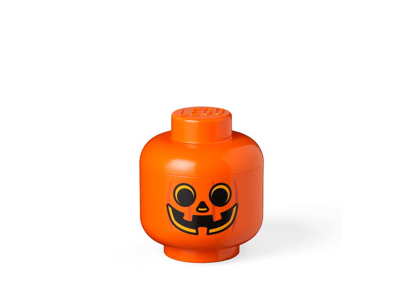 LEGO Aufbewahrungskopf Klein,  Gelb, Pumpkin