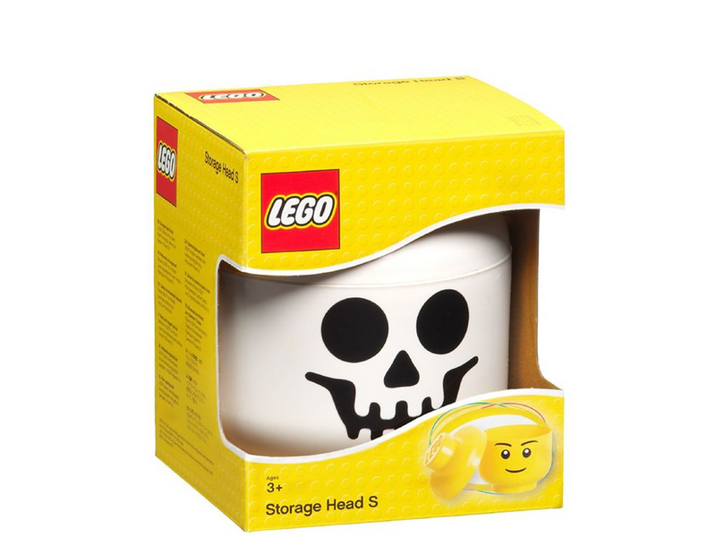 LEGO Aufbewahrungskopf Klein,  Gelb, Skelett