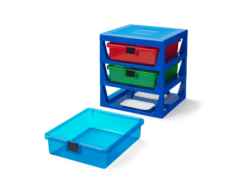 LEGO 3-Schubladen-Regal, blau