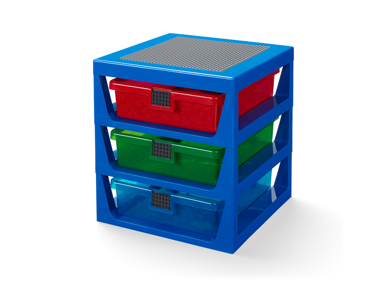 LEGO 3-Schubladen-Regal, blau