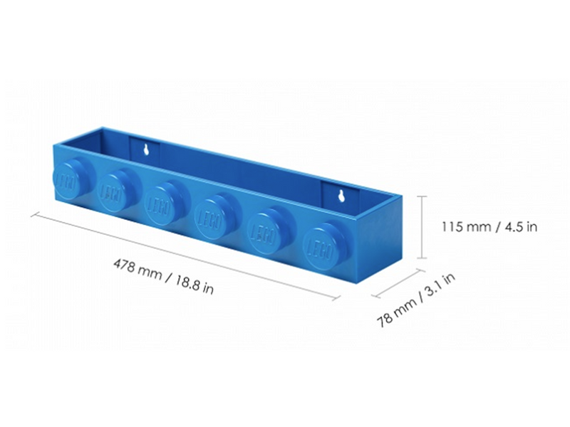 LEGO BOOK RACK - BLUE