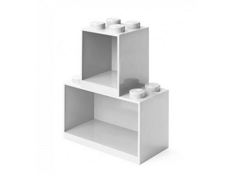 LEGO BRICK SHELF SET - WHITE