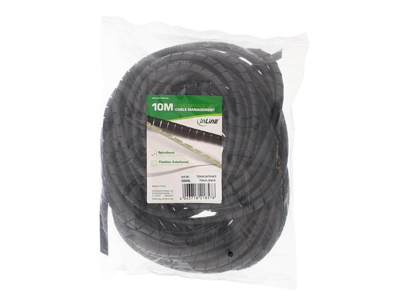InLine Cable Gland / Spiral Wrapping Band 10m black 10mm