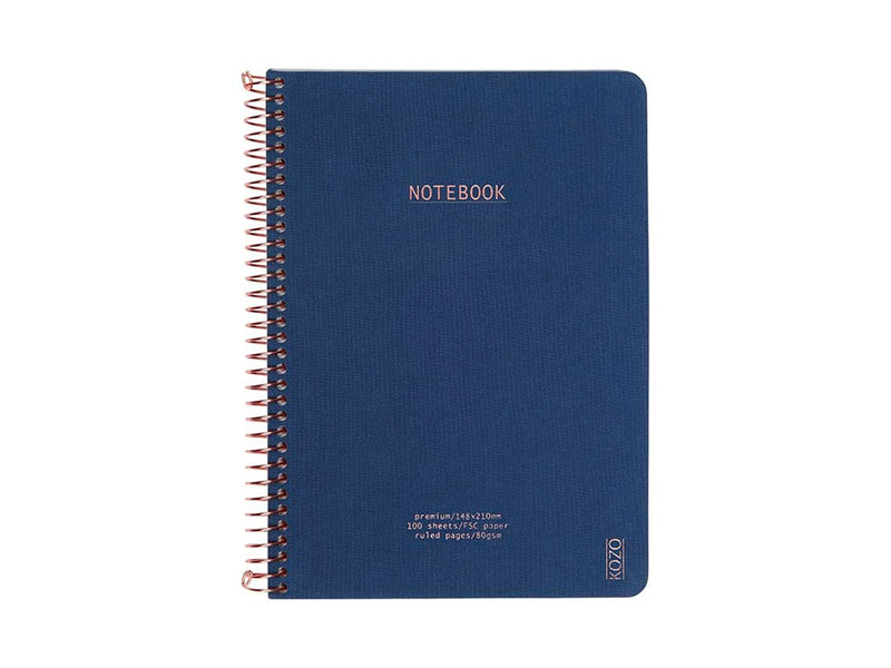 KOZO Premium Notebook A5 navy 100 pcs 80g.