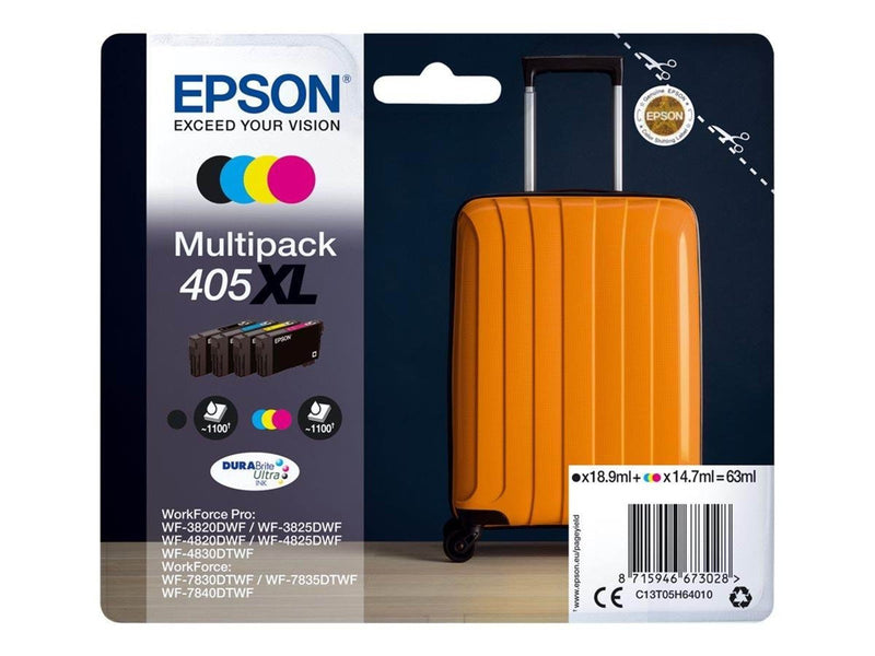Epson 405XL Multipack - 4-pack - XL - black yellow cyan magenta - original - ink cartridge - Tintenpatrone Cyan